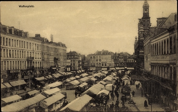 Postcard Valenciennes Nord, Waffenplatz