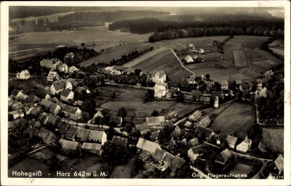 PC Hohegeiss Braunlage in the Upper Harz, aerial photo of the place