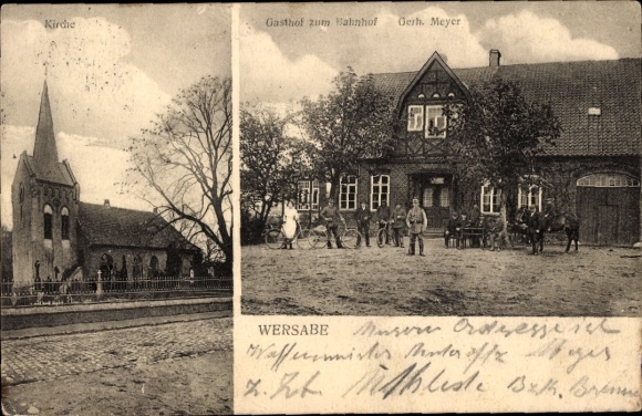 PC Wersabe Hagen im Bremen, church, inn to the train station