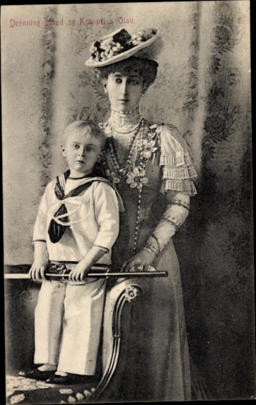 KP Queen Maud, książę koronny Norwegii Olav, portret