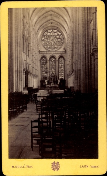Photo Laon Aisne, cathedral, interior view