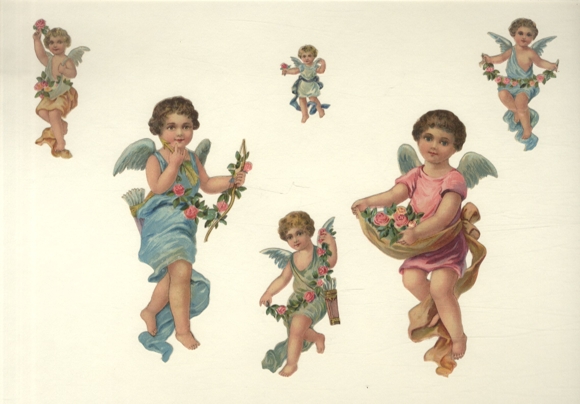 6 wafer angels, approx. 14 x 8 cm to 4 x 2.5 cm