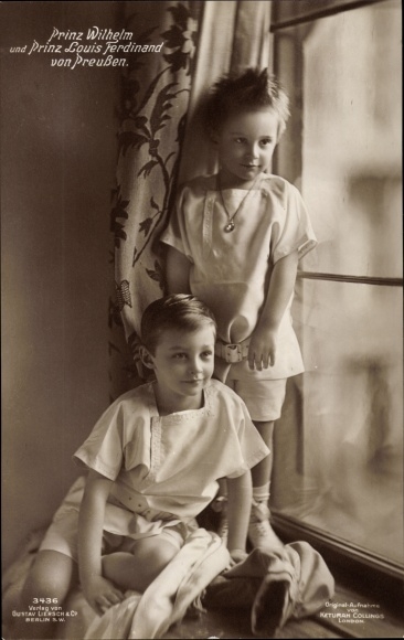 Postcard Prince Wilhelm of Prussia, Prince Louis Ferdinand of Prussia