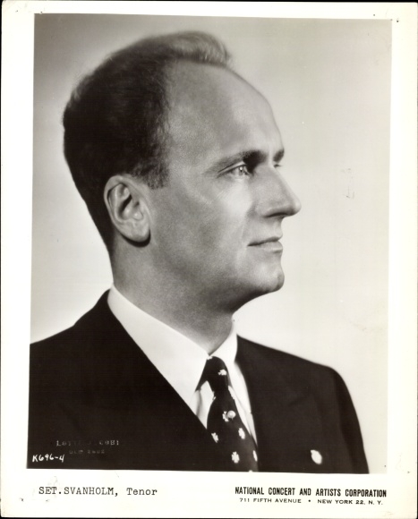 Foto Ak Opernsänger Set. Svanholm, Tenor