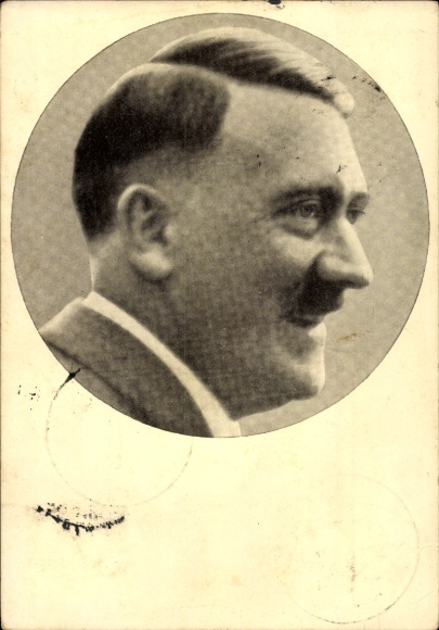Postcard Führer and Reich Chancellor Adolf Hitler, Portrait, Men of the Time No. 91