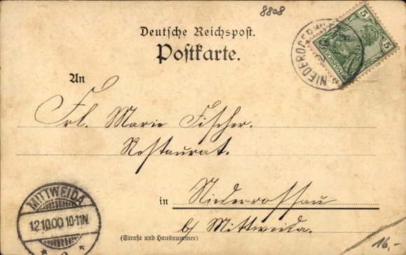 Chromo-Litho Mitteloderwitz Oderwitz in Saxony, Gasthof zum Kretscham