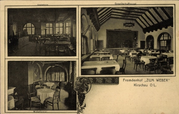 Ak Schirgiswalde Kirschau Oberlausitz, Blick in den Fremdenhof Zum Weber