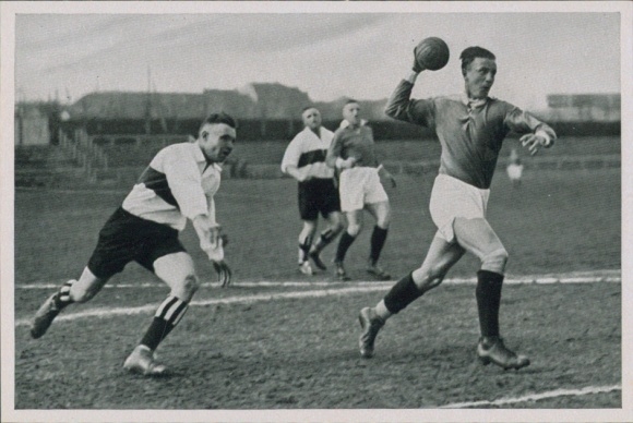 Collector's card Olympics 1936, German Handball Championship, Berlin Police, Hindenburg Allenstein