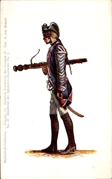 Artist Postcard Stollwerck PC Group 13 No. 11, Soldiers of Frederick the Great, Hautboist