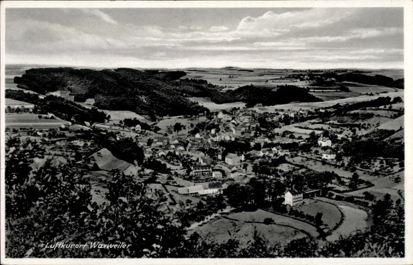 Postcard Waxweiler in the Eifel, aerial photograph
