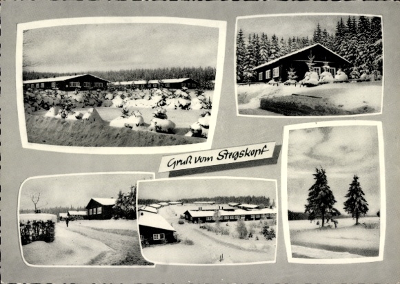 Postcard Emmerzhausen in the Westerwald, Stegskopf, Winter