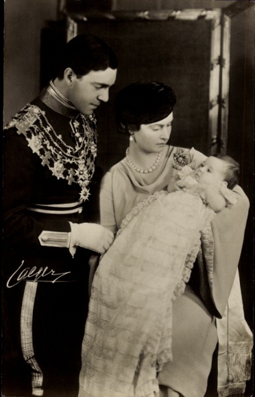 Picture card Prince Gustav Adolf of Sweden, Princess Sibylla, Princess Margaretha