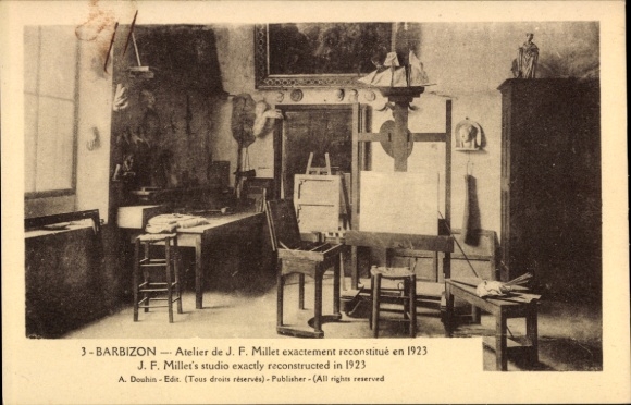Ak Barbizon Seine et Marne, Atelier de J. F. Millet