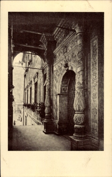 Ak Olomouc Olmütz Stadt, Renesanzer Portal, Loggia,  Foto Ing. J. KŠİR