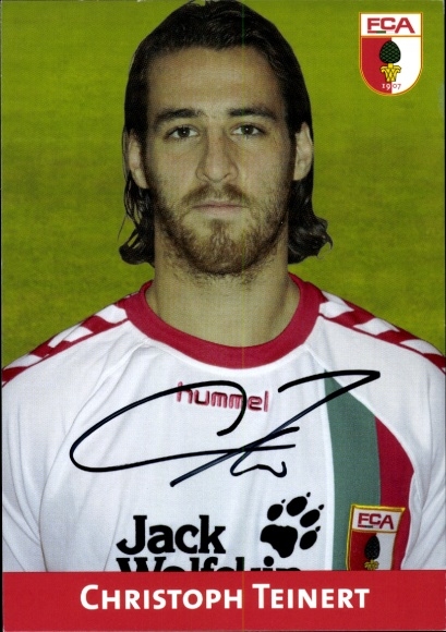 Autogrammkarte Fußballer Christoph Teinert, FC Augsburg, Autogramm
