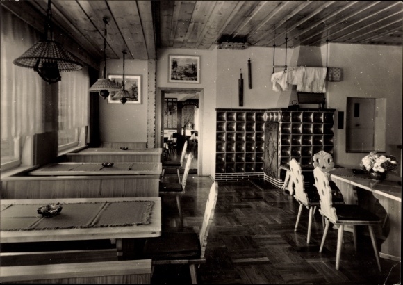 Postcard Waffenrod Hinterrod Eisfeld Thuringia, Park-Cafe, interior view