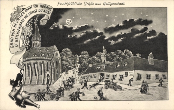 Postcard Heiligenstadt in Oberfranken, Happy Greetings, Humor