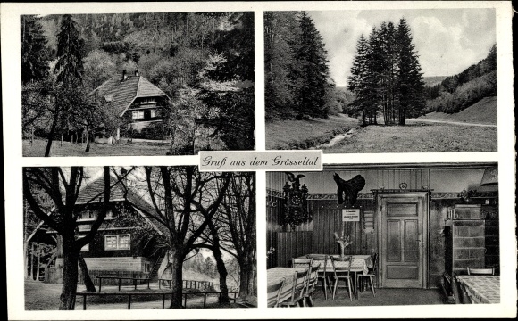 Postcard Neuenbürg in the Black Forest Württemberg, Economy in the Gösseltal