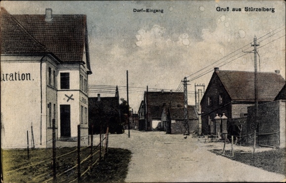 Ak Stürzelberg Dormagen am Niederrhein, Dorfeingang, Restauration