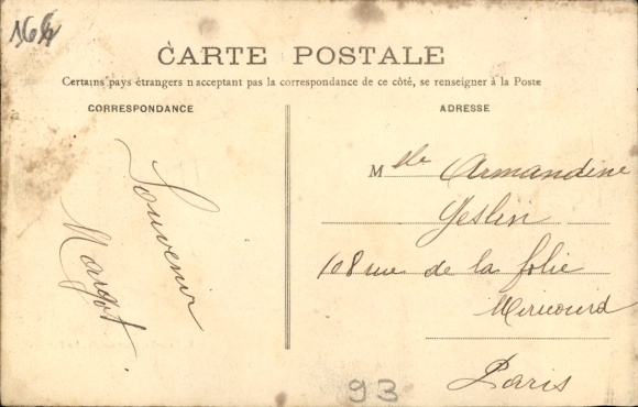 Postcard Neuilly Plaisance Seine Saint Denis, Bahnhofstrasse, Pension Eloy