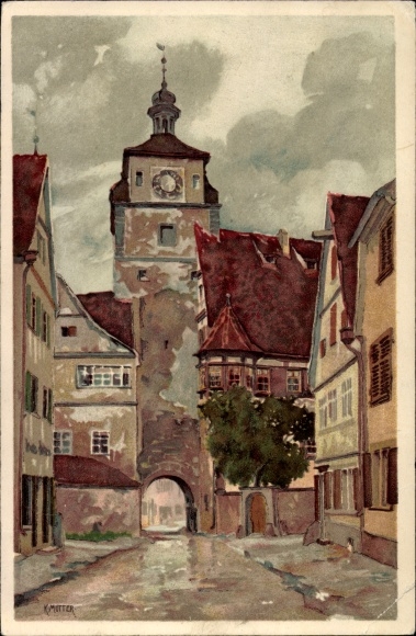 Artist PC Mother, K., Rothenburg ob der Tauber Middle Franconia, view of the gate