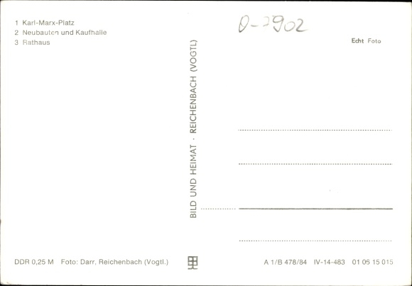 Postcard Annaburg Saxony Anhalt, Karl-Marx-Platz, new buildings and department store, town hall