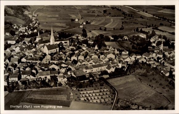 Ak Dietfurt an der Altmühl Oberpfalz, Fliegeraufnahme