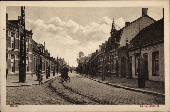 Ak Tilburg Noord-Brabant Nederland, Korvelscheweg