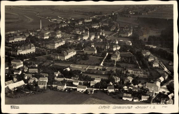 Ak Arnsdorf im Kreis Bautzen, Blick auf den Ort, Fliegeraufnahme, Hahn 5187