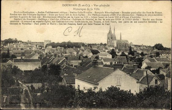 Set von 20 AK Dourdan, diverse Ansichten