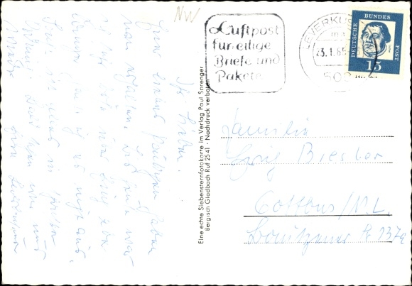 Postcard Leverkusen in North Rhine-Westphalia, Bayer administrative high-rise