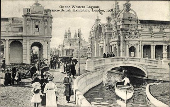 Set von 68 Ansichtskarten, London, Französisch - Britische Ausstellung 1908