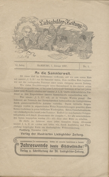 Liebig pictures newspaper advertising Dreser issue 1, volume 12, 1907