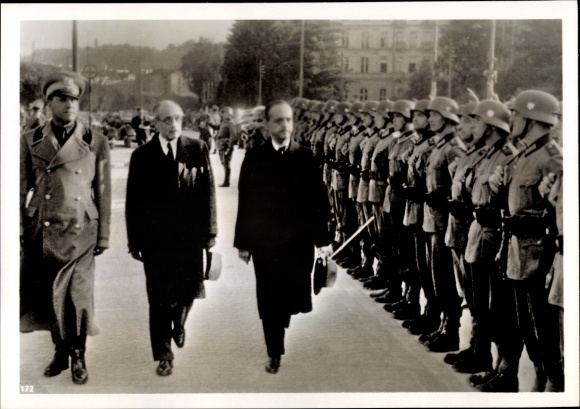 Photo Italian. Foreign Minister Count Ciano Munich, Hungarian Prime Minister Telekei, Cjaky, July 1940