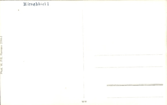 Postcard Hirschbichl Emmering in Upper Bavaria, partial view