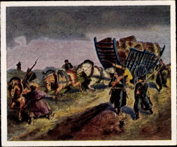 Obraz z kolekcji Glory Sheets of German History No. 233 Zjednoczenie Niemiec, Oblężenie Paryża 1870