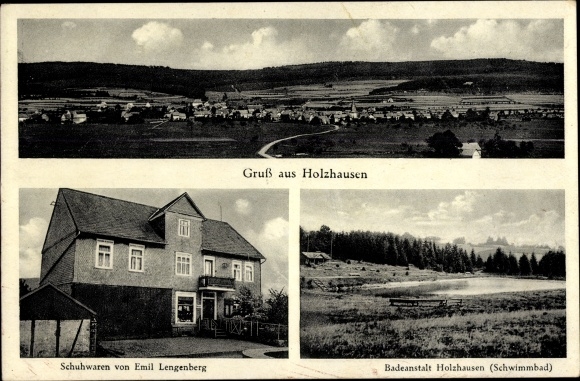 PC Holzhausen Burbach im Siegerland, shoe store, bathing establishment, total view