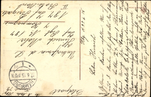 Embossed Postcard God protect our Fatherland, Through struggle to victory, Iron Cross