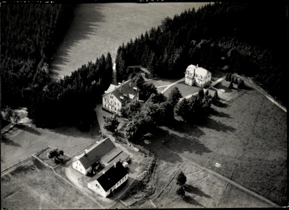 Photo Hauptbrunn Beerheide Auerbach in Vogtland Saxony, aerial photograph