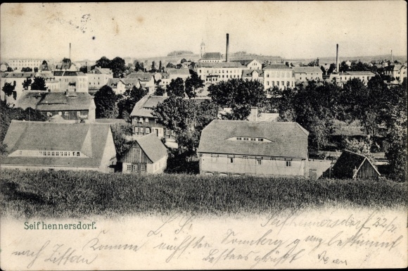 Postcard Seifhennersdorf in Saxony, view of the town