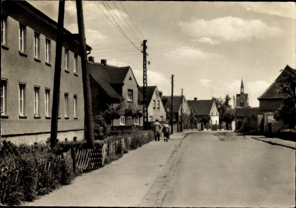 Postcard Hohenprießnitz Zschepplin in Saxony, Noitzscher Straße