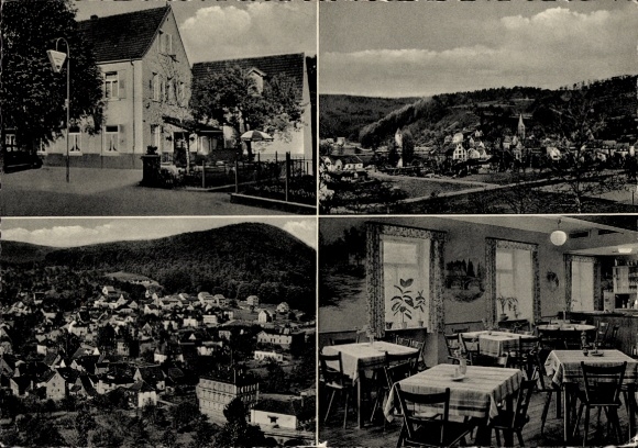 Postcard Bammental in Baden, Gasthaus Weber, guest room, panorama, partial view