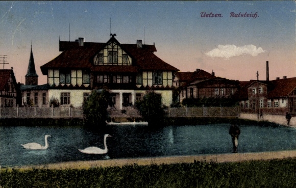 Postcard Uelzen in Lower Saxony, Ratsteich