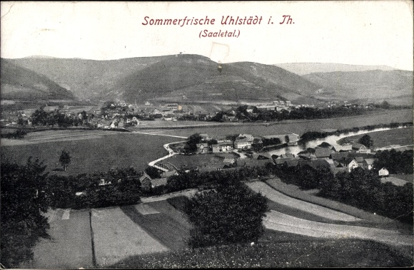 PC Uhlstädt Kirchhasel an der Saale, view of the town in the Saale valley
