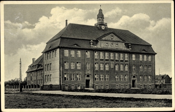 Postcard Haldensleben in Saxony-Anhalt, reform secondary school, forestry school