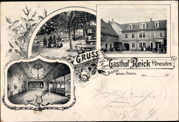 PC Dresden Reick, Gasthof Reick by Wilhelm Thomas, garden, hall