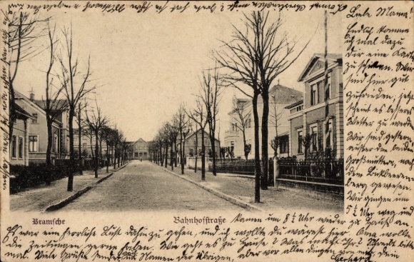 Ak Bramsche in Niedersachsen, Bahnhofstraße