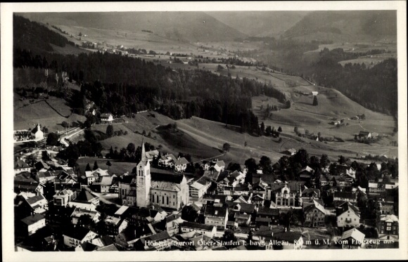 Ansichtkaart Oberstaufen im Allgäu, luchtfoto
