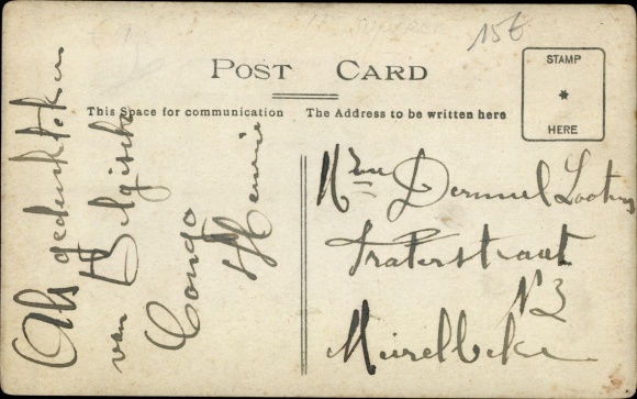 Postcard Lubumbashi Elisabethville DR Congo Zaire, railway station