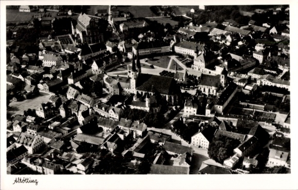 Ak Altötting in Opper-Beieren, luchtfoto